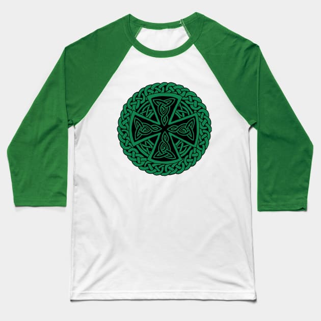 Celtic Cross Baseball T-Shirt by Astrablink7